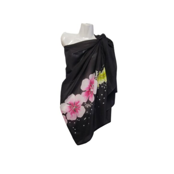 Womens Sarong Cotton Wrap Handpainted Batik Wrapskirt Beach Pareo Beachwear -NEW - Picture 4 of 8